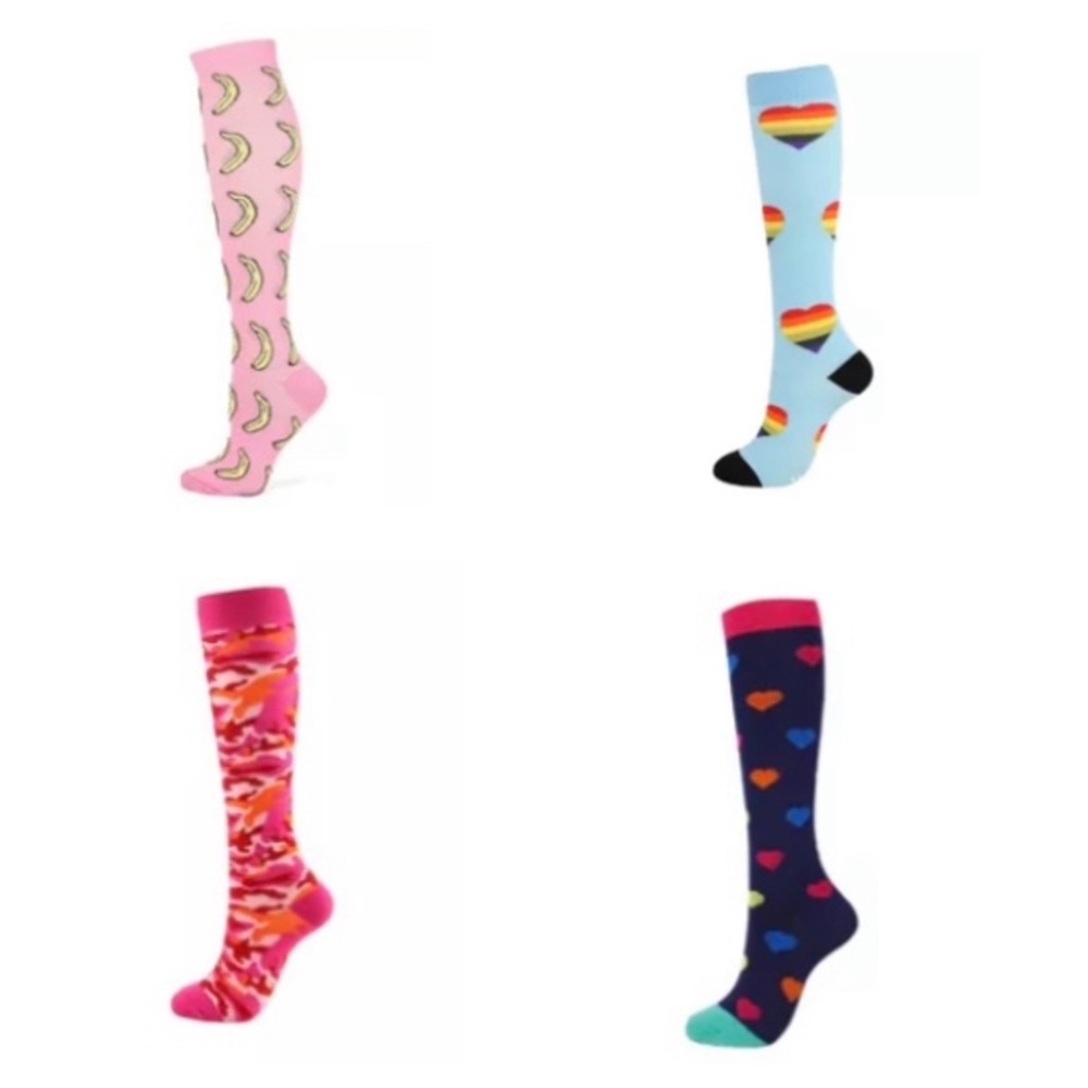 Compression socks sports athletic  Work fashion med FALL
WINTER 4 pair